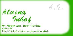alvina inhof business card